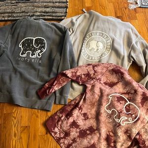 Lot of 3 ivory ella hoodies